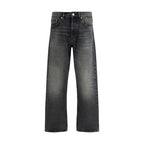 Black Cotton Relaxed Fit Jeans