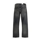 Black Cotton Relaxed Fit Jeans