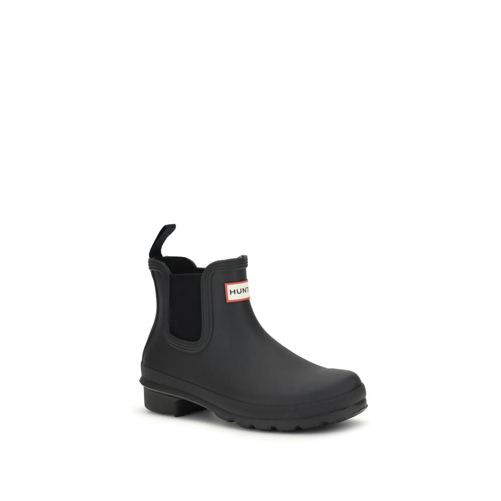 Black Rubber Ankle Boots