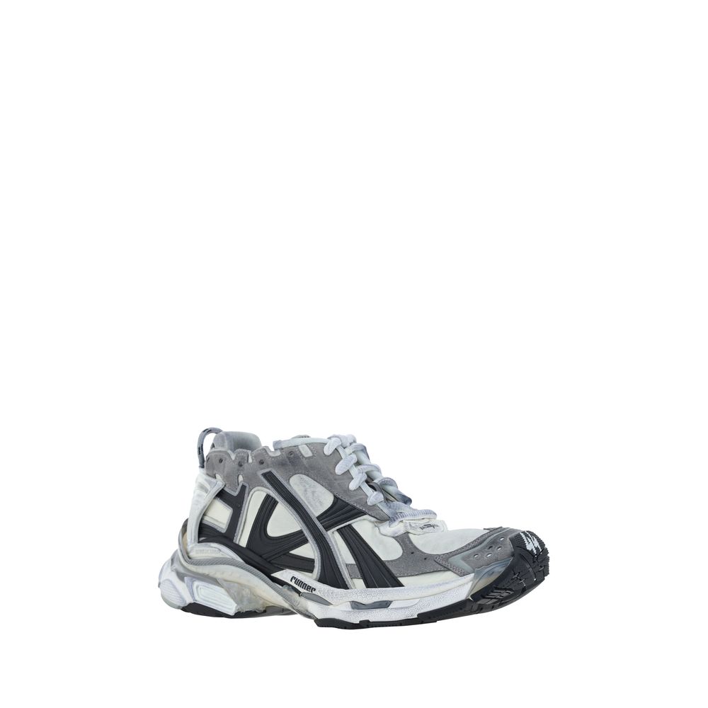 Gray Polyethylene Athletic Sneakers