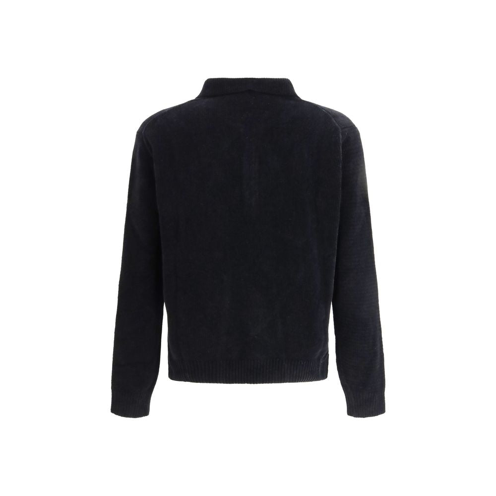 Black Cotton Polo Shirt