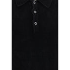 Black Cotton Polo Shirt