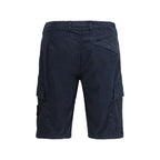 Blue Cotton Bermuda Shorts