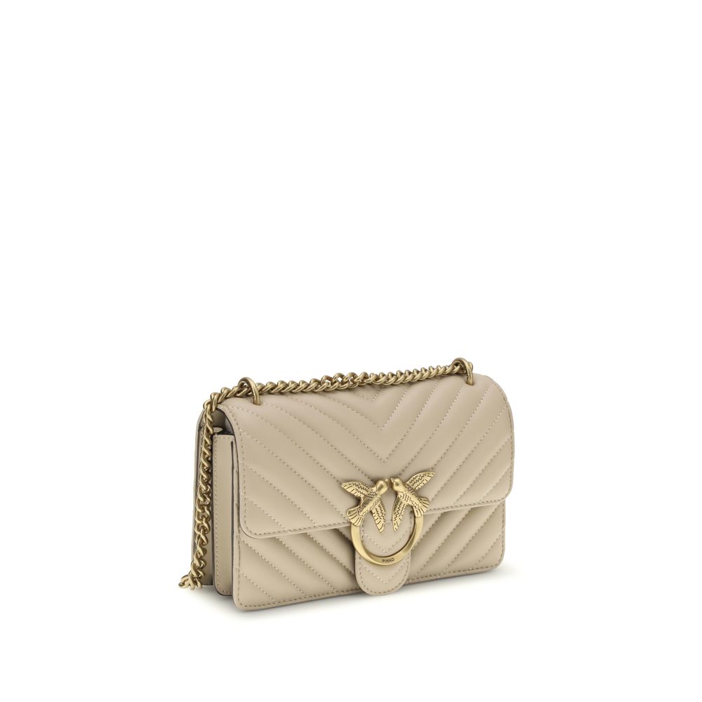 Beige Calf Leather Bos Taurus Shoulder Bag