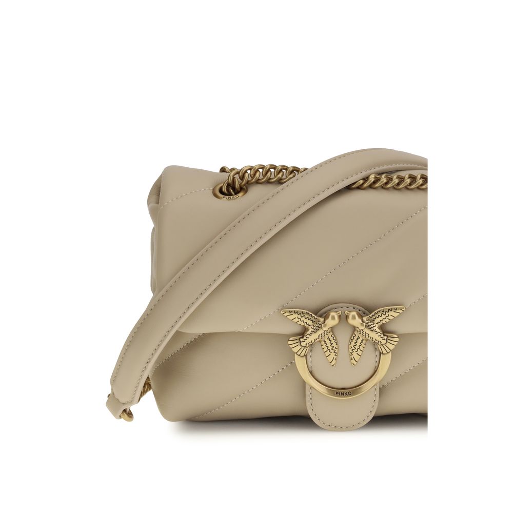Beige Calf Leather Bos Taurus Shoulder Bag