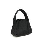 Black Polyester Handbag