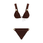 Brown Polyamide Bikini