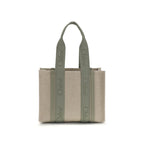 Beige Linen Shoulder Bag