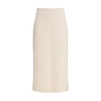 Beige Modal Midi Skirt