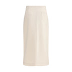 Beige Modal Midi Skirt