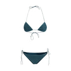 Blue Elastane Bikini