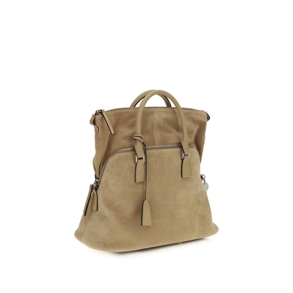 Beige Calf Leather Bos Taurus Shoulder Bag