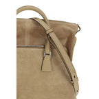 Beige Calf Leather Bos Taurus Shoulder Bag