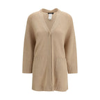 Beige Fleece Wool Cardigan