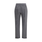 Gray Cotton Athletic Pants