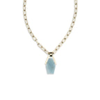 Blue Brass Necklace