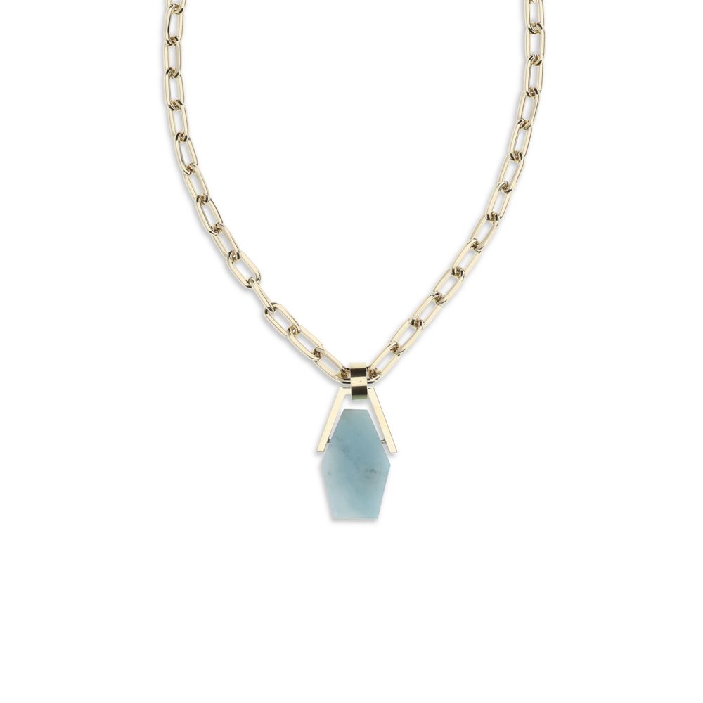 Blue Brass Necklace