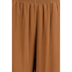 Brown Viscose Casual Pants