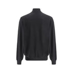 Black Fleece Wool Cardigan