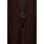 Brown Polyamide Casual Dress