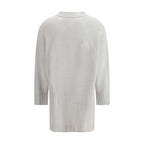 Gray Fleece Wool Cardigan