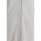 Gray Fleece Wool Cardigan