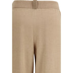 Beige Wool Oves Aries Casual Pants