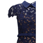 Blue Polyester Cocktail Dress