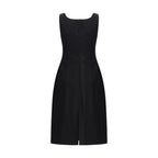 Black Cotton Casual Dress