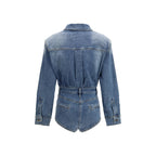 Blue Cotton Jumpsuit