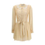 Beige Viscose Casual Dress