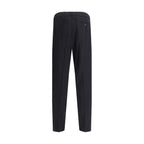 Black Cotton Casual Pants