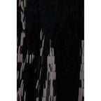 Black Polyester Midi Skirt