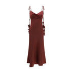 Bordeaux Polyester Casual Dress