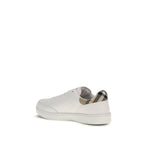 White Calf Leather Bos Taurus Low Top Sneakers