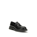 Black Calf Leather Bos Taurus Slip-On Loafers