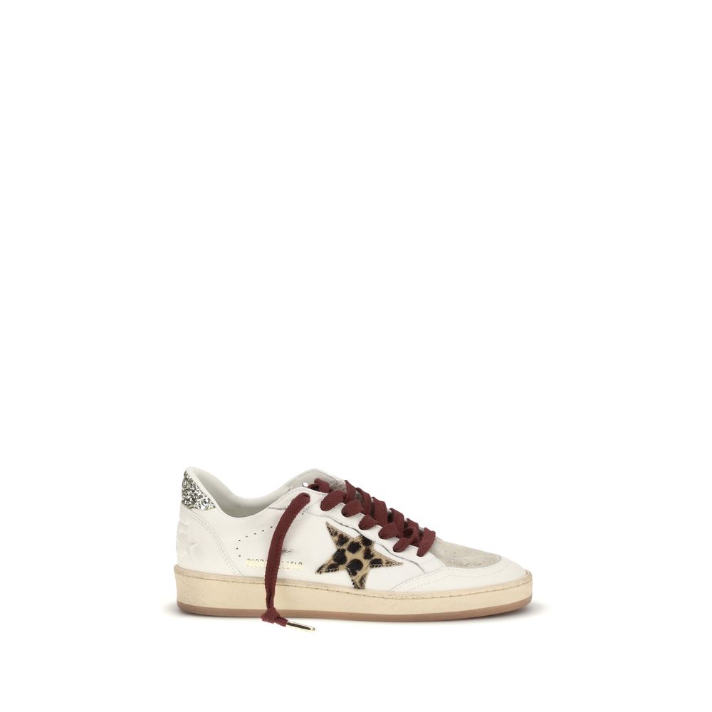 White Calf Leather Bos Taurus Low Top Sneakers