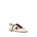 White Calf Leather Bos Taurus Low Top Sneakers