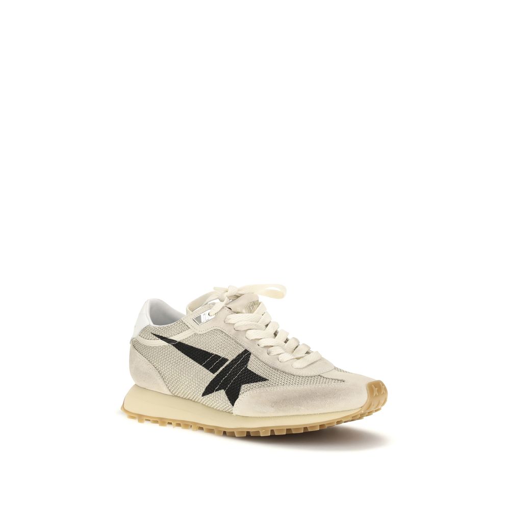 Beige Polyamide Athletic Sneakers