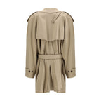 Beige Cotton Trench Coat