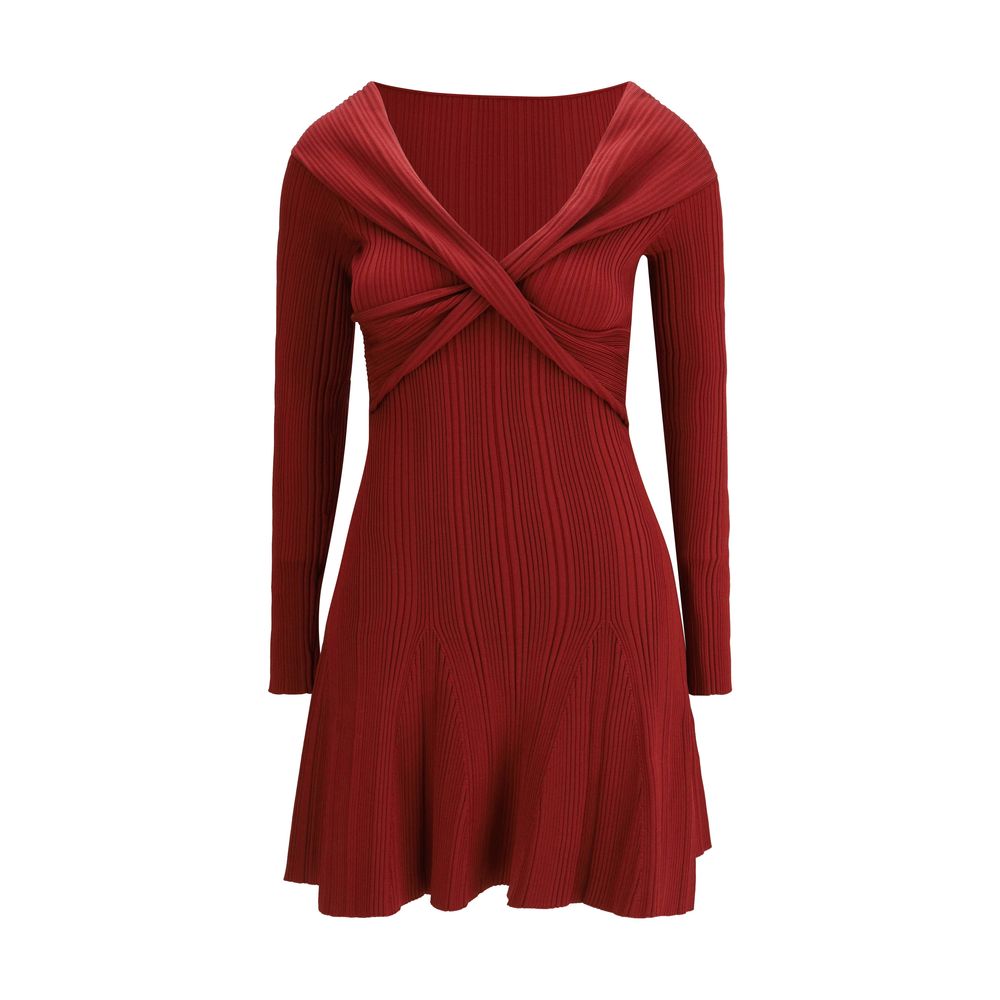 Bordeaux Viscose Casual Dress