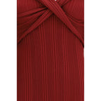 Bordeaux Viscose Casual Dress