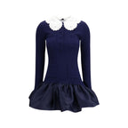 Blue Viscose Cocktail Dress