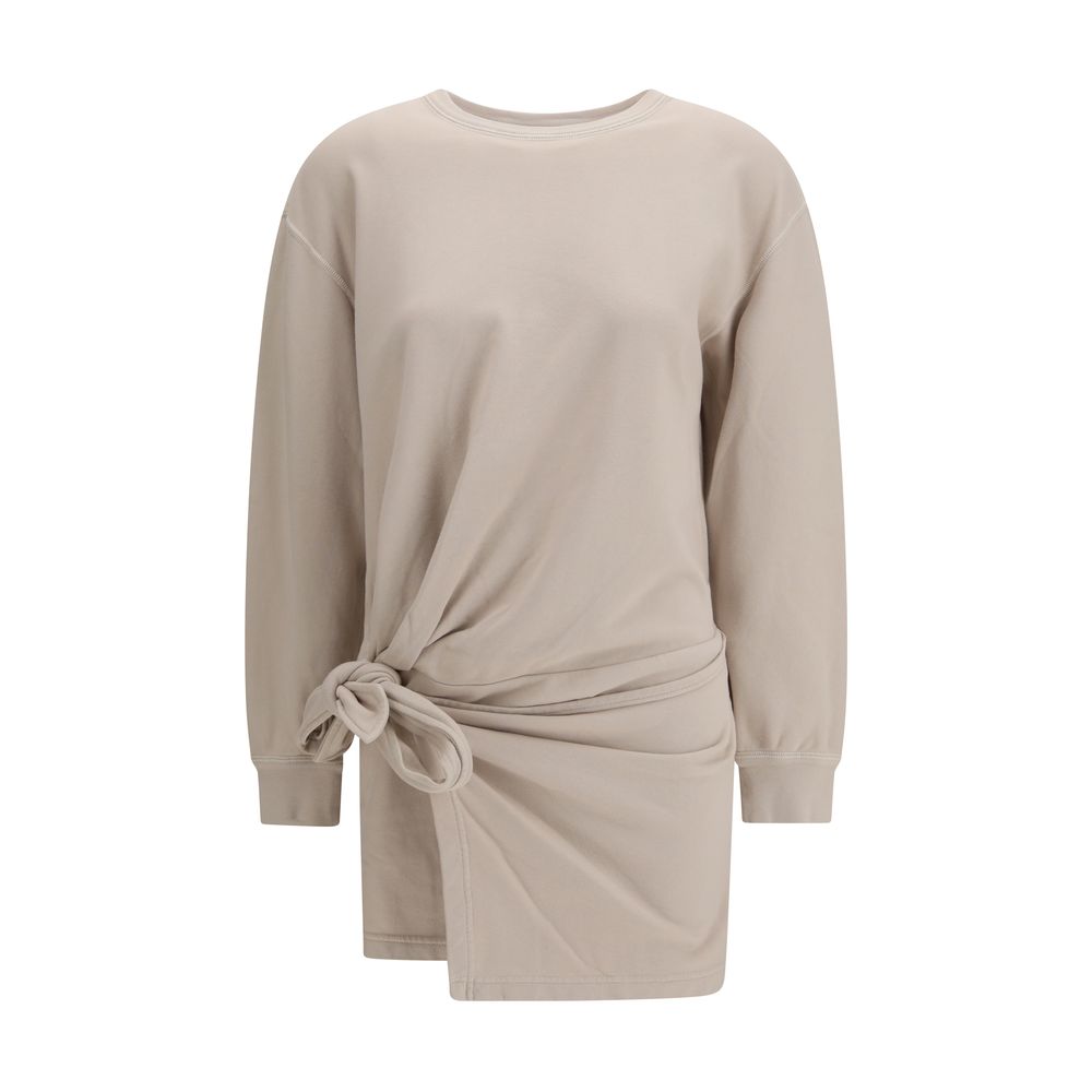 Beige Cotton Casual Dress