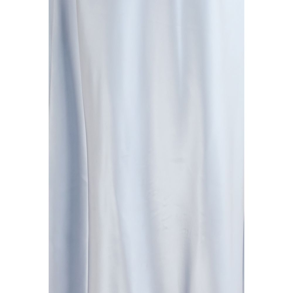 Blue Viscose Long Skirt
