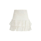 White Cotton Mini Skirt