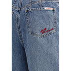 Blue Cotton Relaxed Fit Jeans