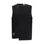 Black Cotton Sleeveles Sweater