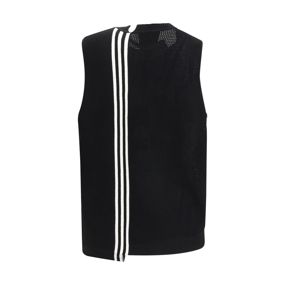 Black Cotton Sleeveles Sweater