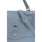 Blue Calf Leather Bos Taurus Shoulder Bag